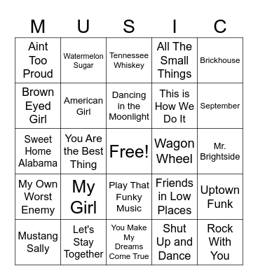 CACRAO BEACH PARTY Bingo Card