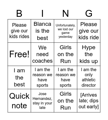 Mr. S Updated Version Bingo Card