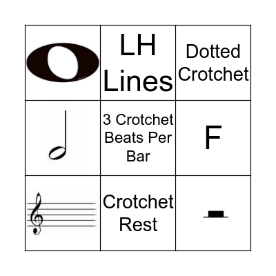 Grade 1/2 Theory (Card 1) Bingo Card