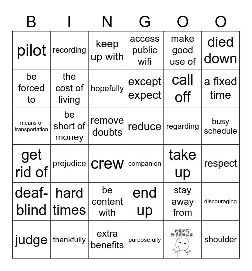 6+1阅读29-32 Bingo Card