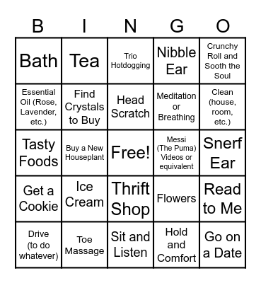 Jen Bingo Card