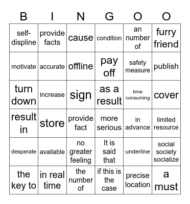 6+1阅读33-39 Bingo Card