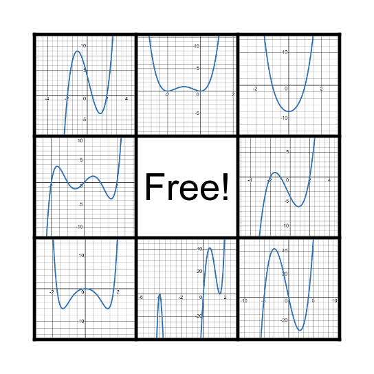 Polynomial Bingo! Bingo Card