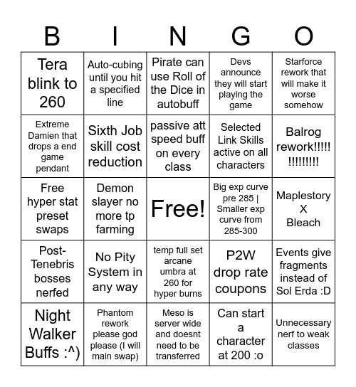 Leviazyn Bingocard :D Bingo Card