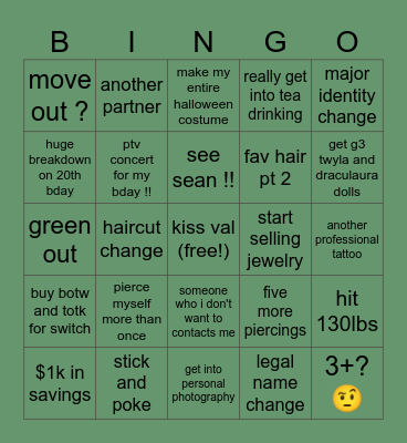 jam25 Bingo Card