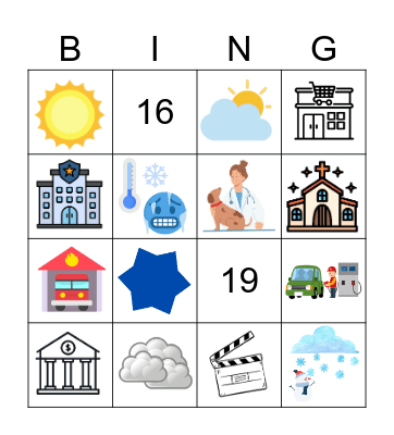 English - 6º Grade Bingo Card