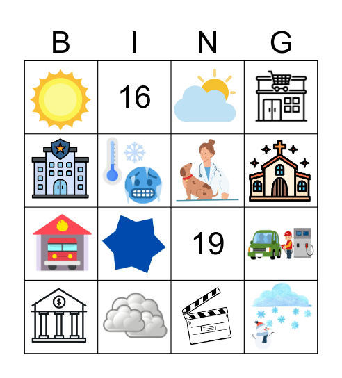 English - 6º Grade Bingo Card