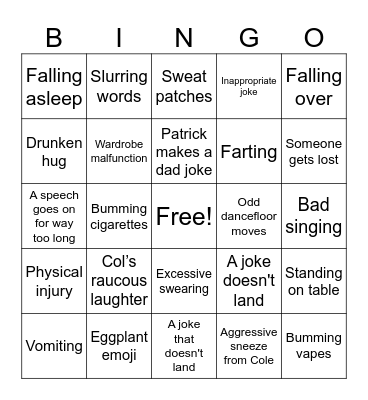 GS 2024 Xmas Party Bingo Card