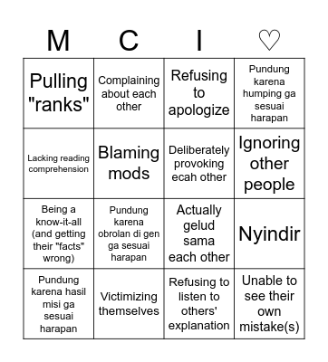 Kiddies Bingo!!! Bingo Card