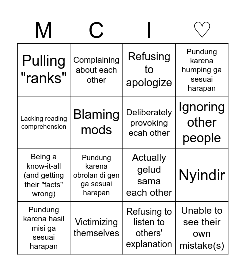 Kiddies Bingo!!! Bingo Card