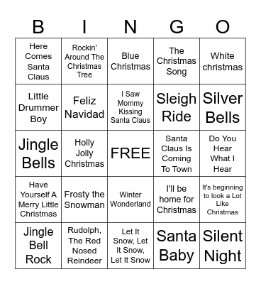 CHRISTMAS CAROLS Bingo Card