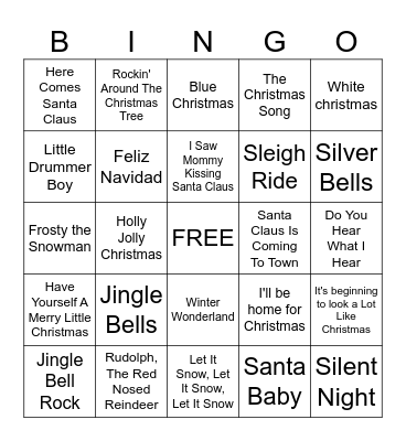 CHRISTMAS CAROLS Bingo Card
