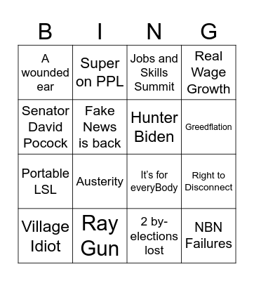 ASU 2022 Bingo! Bingo Card