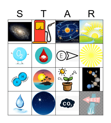 The Sun, Moon & Stars Bingo Card