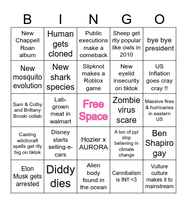 2025 Bingo Card