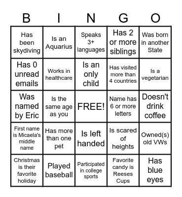 Bingo Card