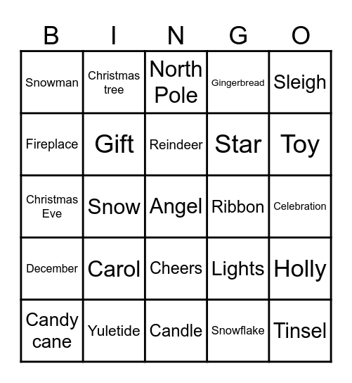 Christmas Bingo Card