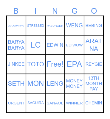 ACCOUNTING FOR DA WIN Bingo Card