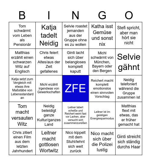 ZFE-Bingo Card