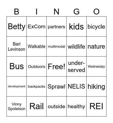 SNG Holiday Party Bingo Card