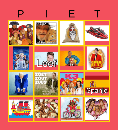 sinterklaas swingo Bingo Card