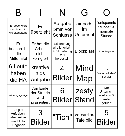 Geo Bingo Card