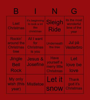 MERRY CHRISTMAS BINGO FUN TIMES Bingo Card