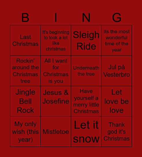 MERRY CHRISTMAS BINGO FUN TIMES Bingo Card