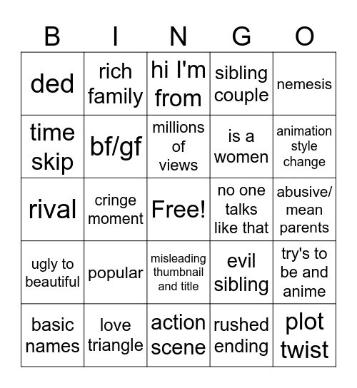 msa Bingo Card
