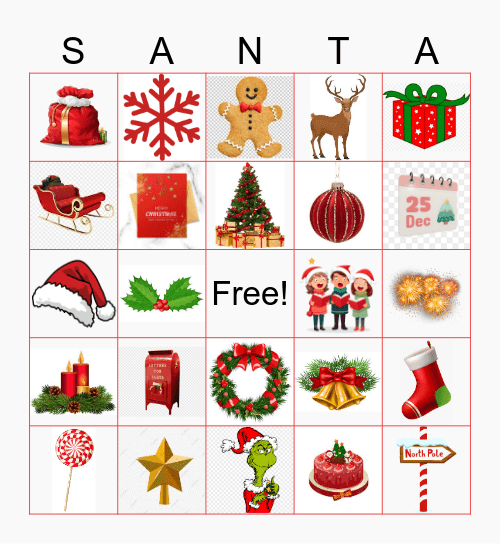 SANTA Bingo Card