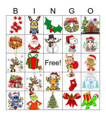 Holiday Bingo Card