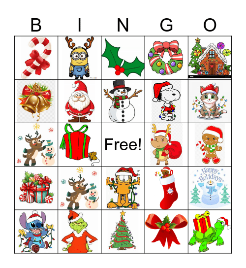Holiday Bingo Card