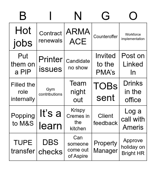 Abbatt Bingo Card