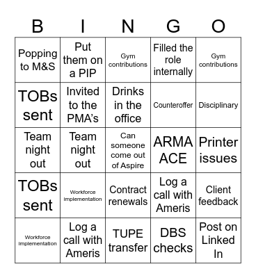 Abbatt Bingo Card
