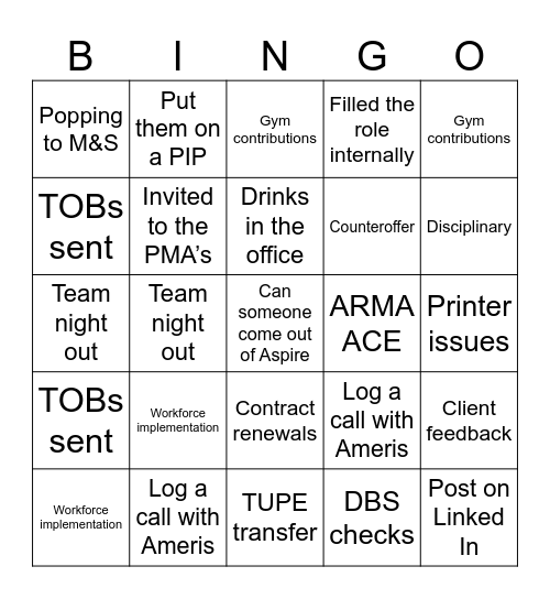 Abbatt Bingo Card