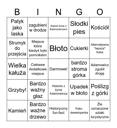 Leśna sobota Bingo Card