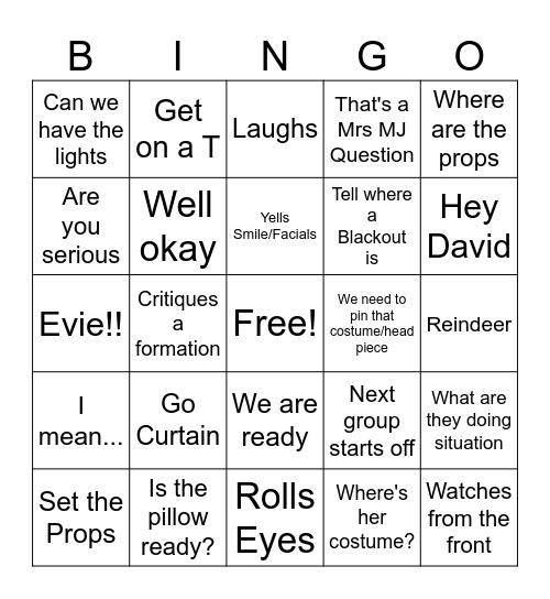 Ms. Steph's Favorite Phrases Bingo Card