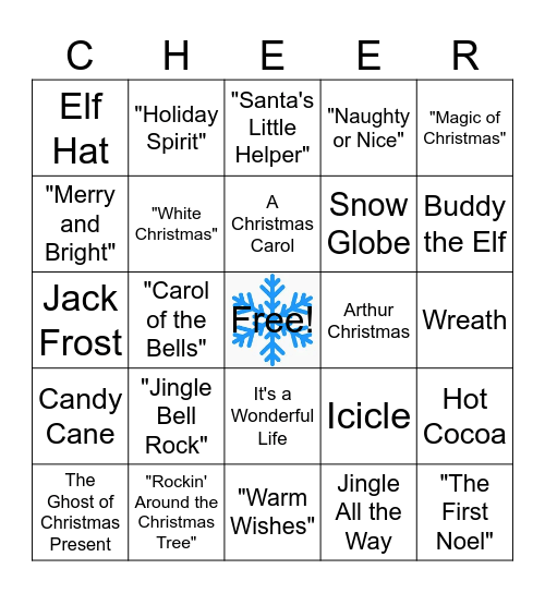 Holiday Bingo Card