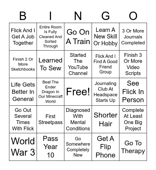 2 0 2 5 Bingo Card