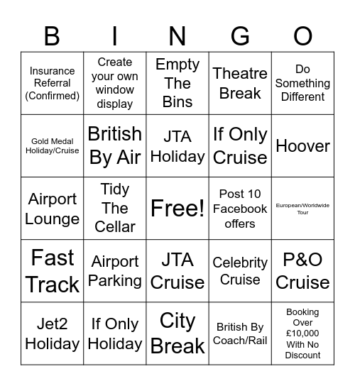 Bag Half A Day Off Bingo Card