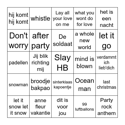 Huize Bieramide Bingo 2024 Bingo Card