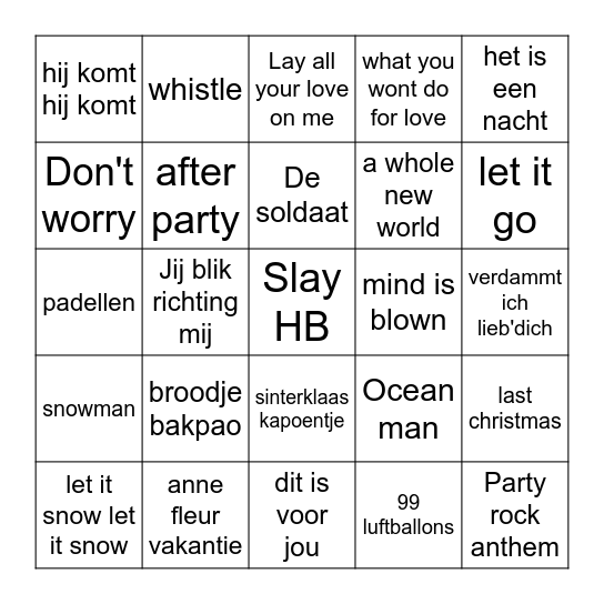 Huize Bieramide Bingo 2024 Bingo Card