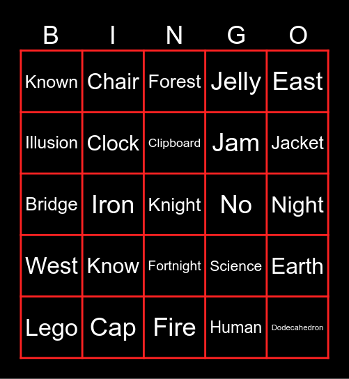 Fun End of Semester Bingo Card