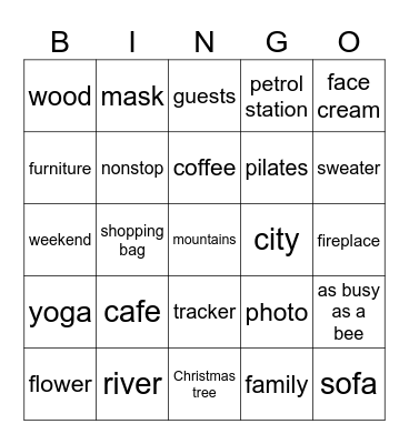 Our First Bingo Card