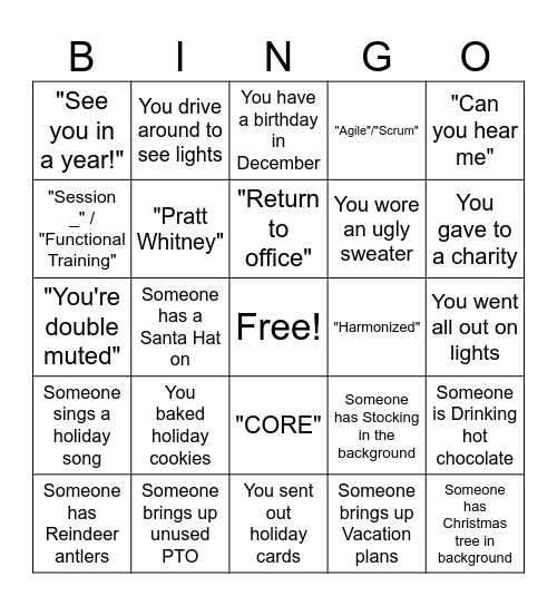 DLDP Alumni Holiday Party Bingo Card