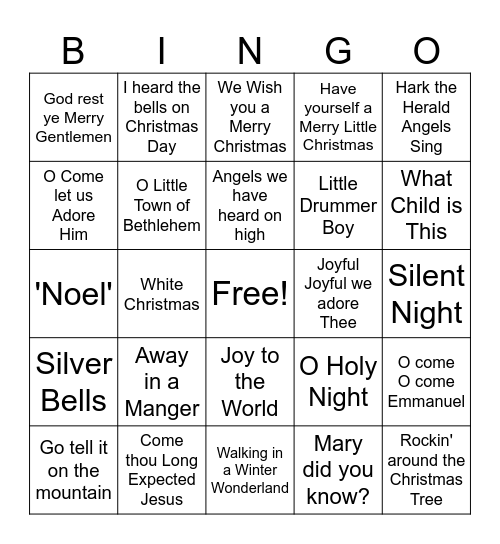 LWC Christmas Party Bingo Card