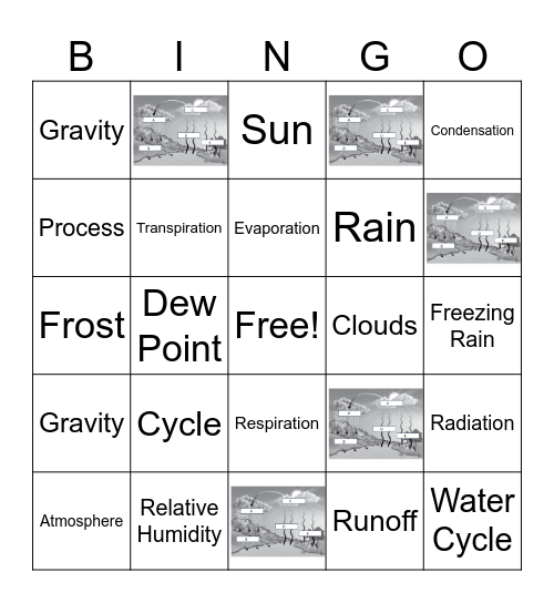 Water In The Atmosphere Bingo Card