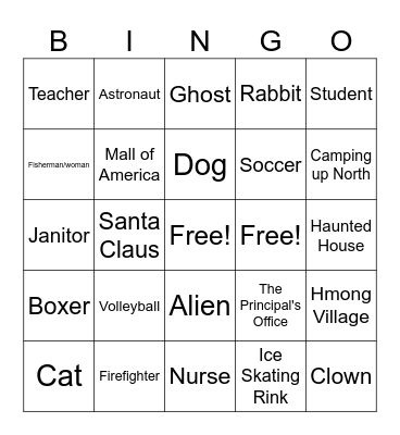 Inferencing Bingo Card