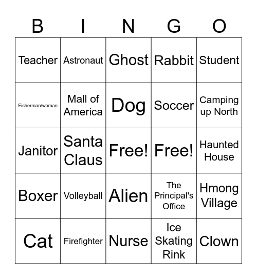 Inferencing Bingo Card