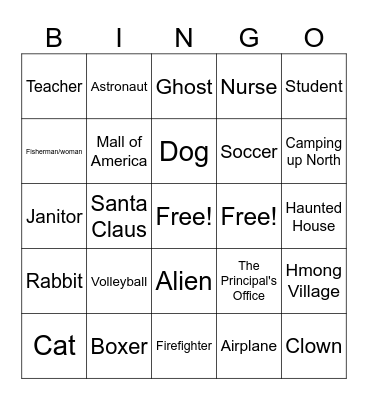 Inferencing Bingo Card